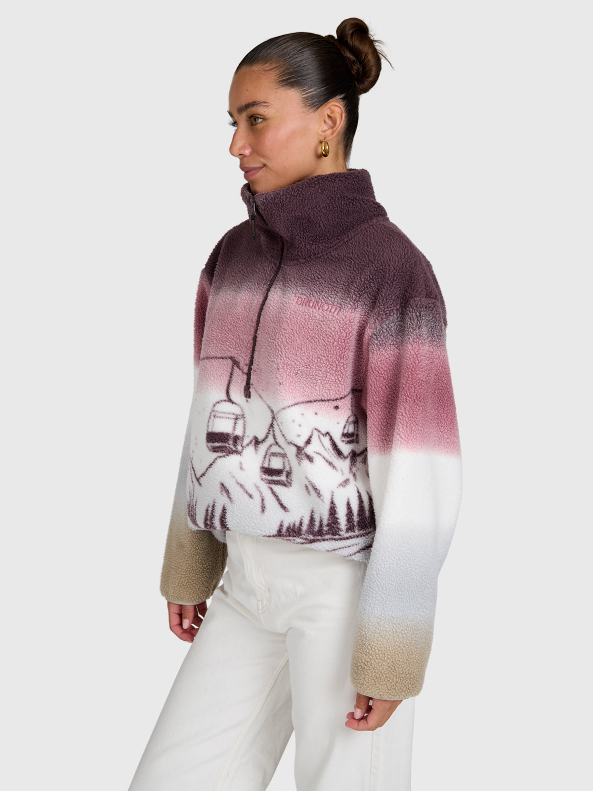 brunotti-gonna-fleece-damen-raisin-locker-polyester image 3
