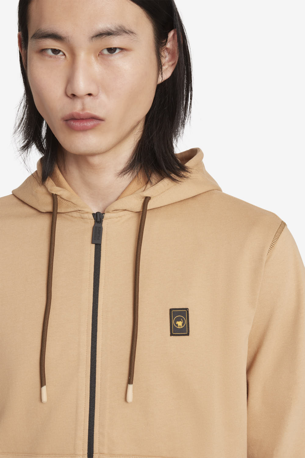 ciesse-kurt-herren-hoodie-beige-kapuzenpullover-baumwolle image 3