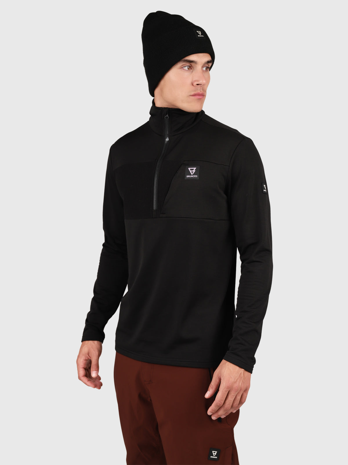 brunotti-mattia-fleece-herren-schwarz-atmungsaktiv image 4