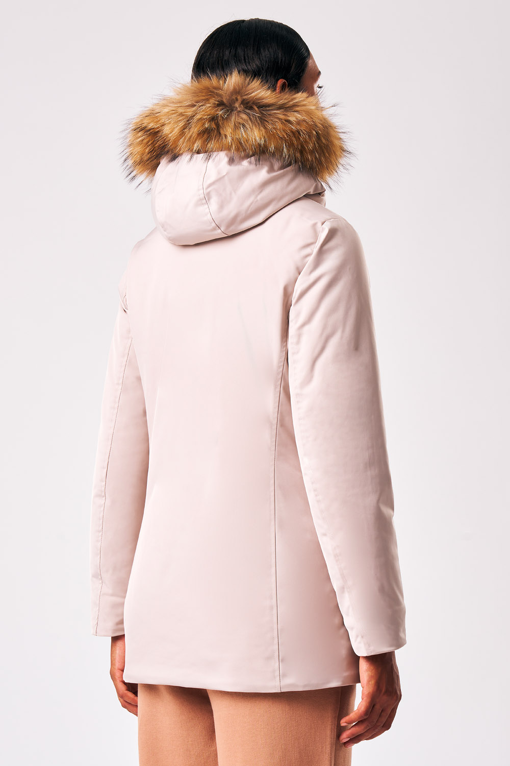 ciesse-luana-parka-damen-weiss-mit-kapuze-kunstfell-wattiert image 5