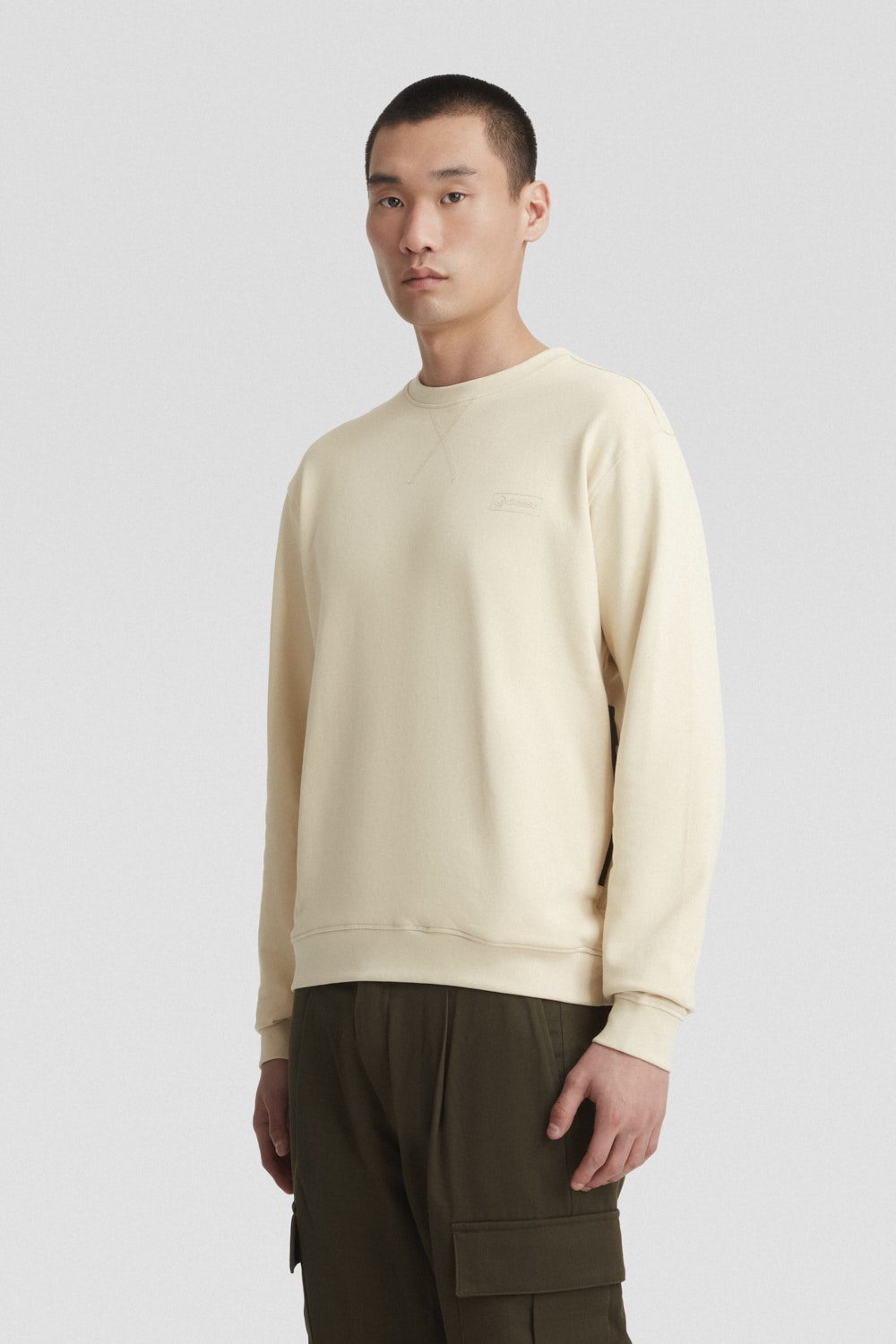 ciesse-outdoor-felpe-sweatshirt-beige-baumwolle-rundhals image 2