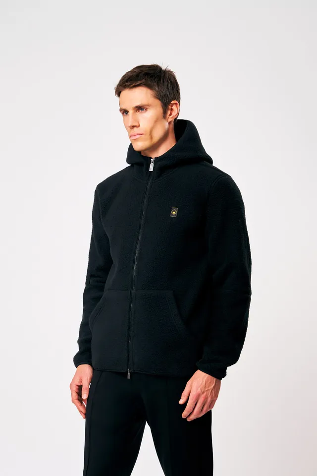 ciesse-outdoor-rodrigo-teddyjacke-herren-schwarz-kapuze image 1