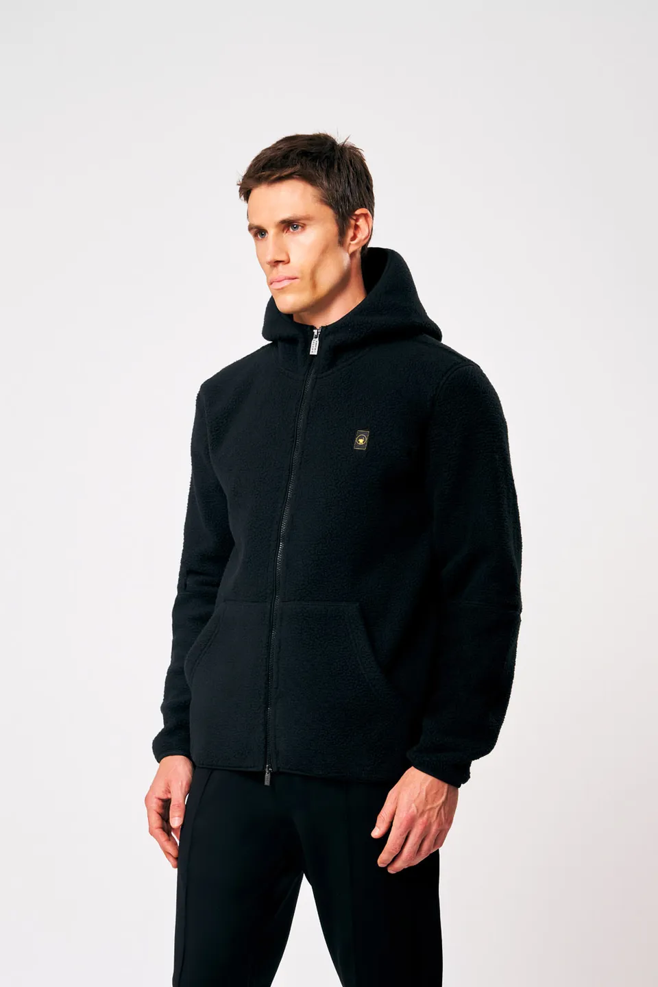 ciesse-outdoor-rodrigo-teddyjacke-herren-schwarz-kapuze image 1