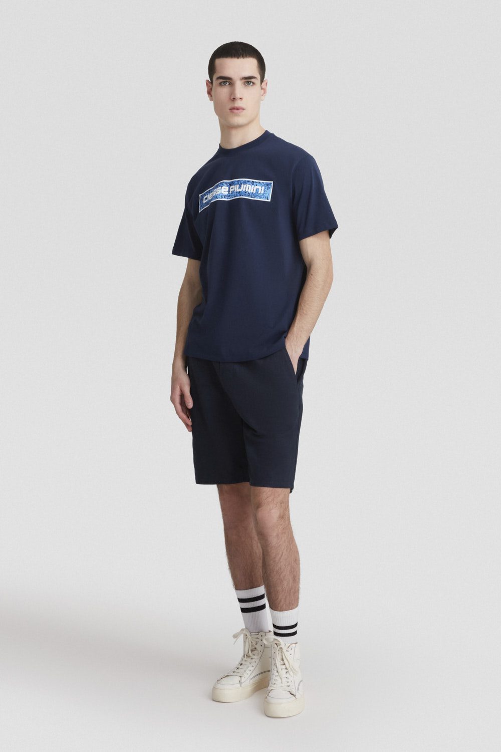 ciesse-outdoor-t-shirt-blau-baumwolle-rundhals-print image 1