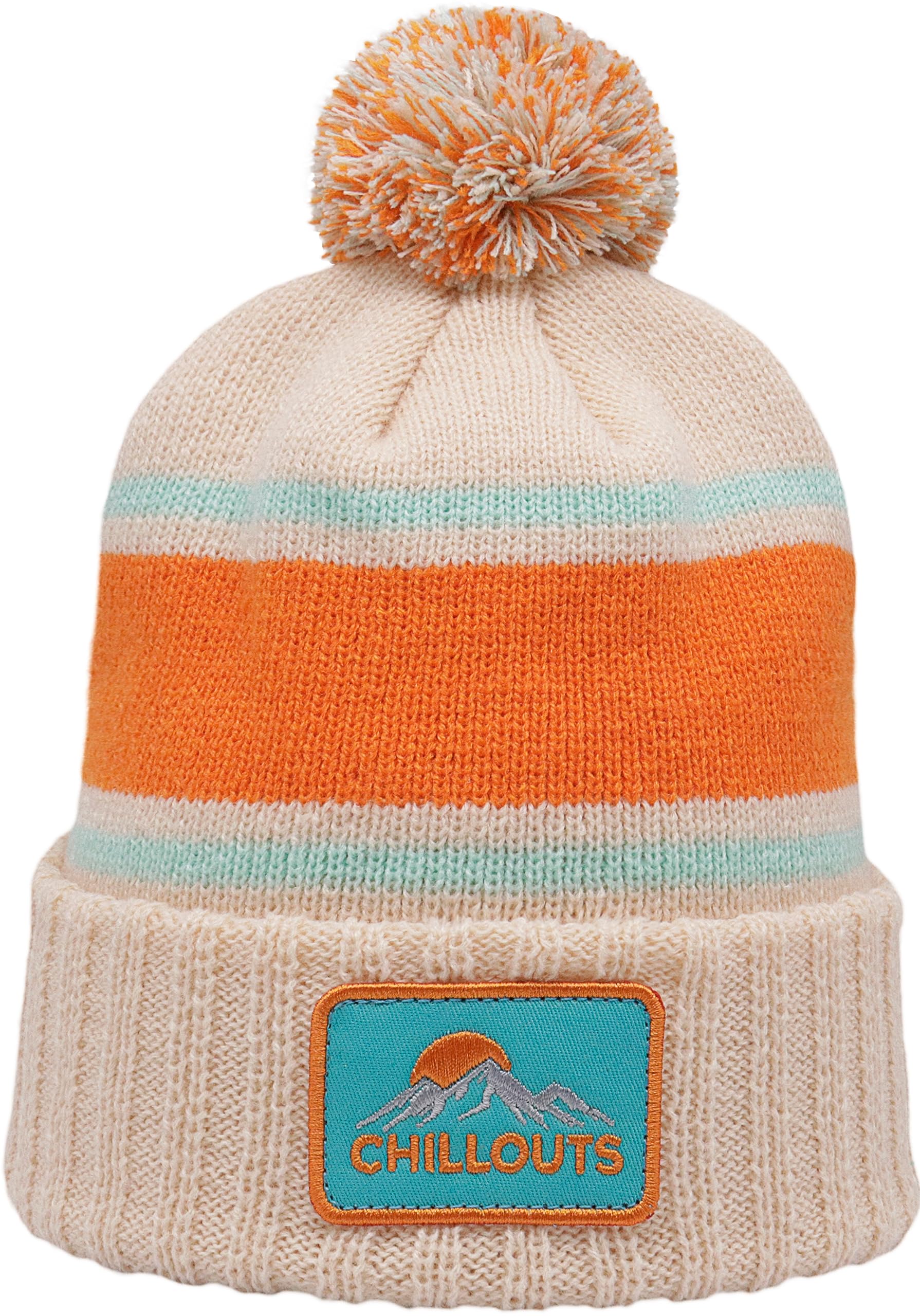 chillouts-nox-beanie-bommelm-tze-brown-mint-gestreift image 4