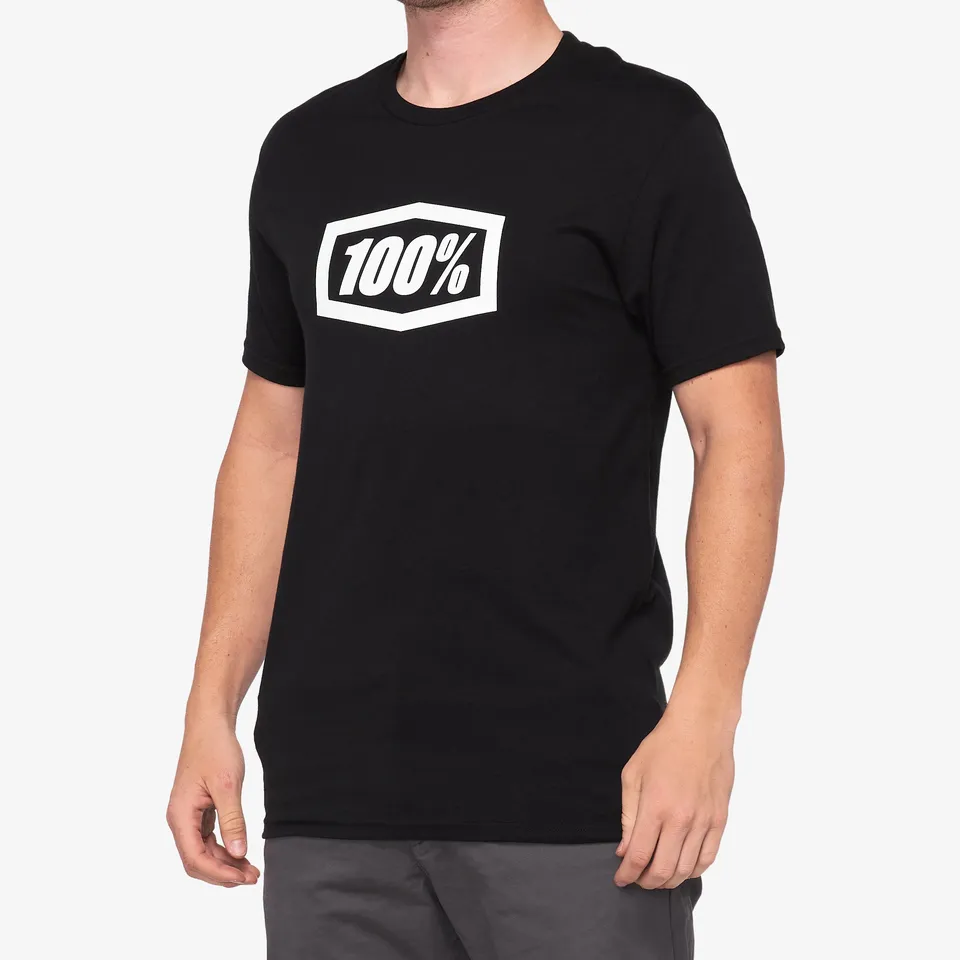 100-icon-t-shirt-schwarz-kurzarm-herren image 1