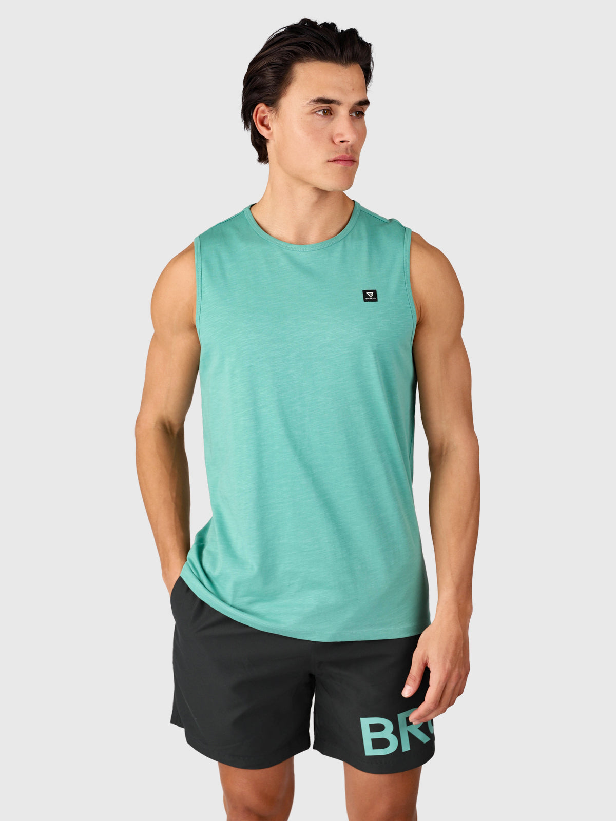 brunotti-malaku-slub-herren-tanktop-l-bottle-green image 1
