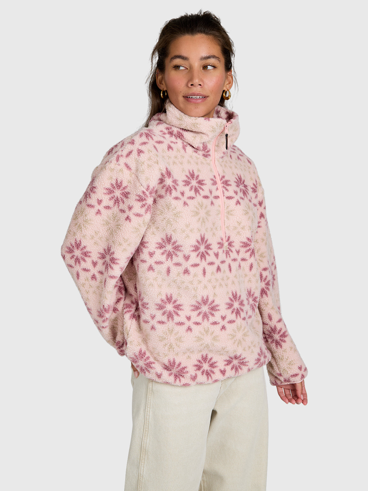 brunotti-rezan-women-urban-fleece-damen-sepia-rose-lockerer-fit image 4