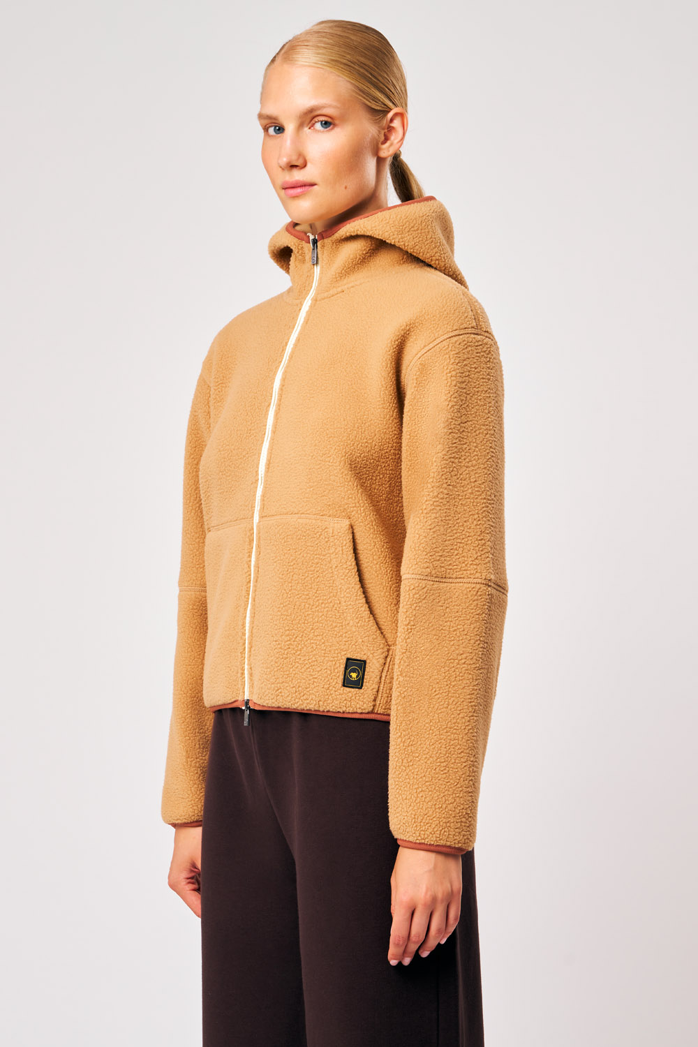 ciesse-outdoor-alix-damen-teddyjacke-beige-full-zip-fleece image 1