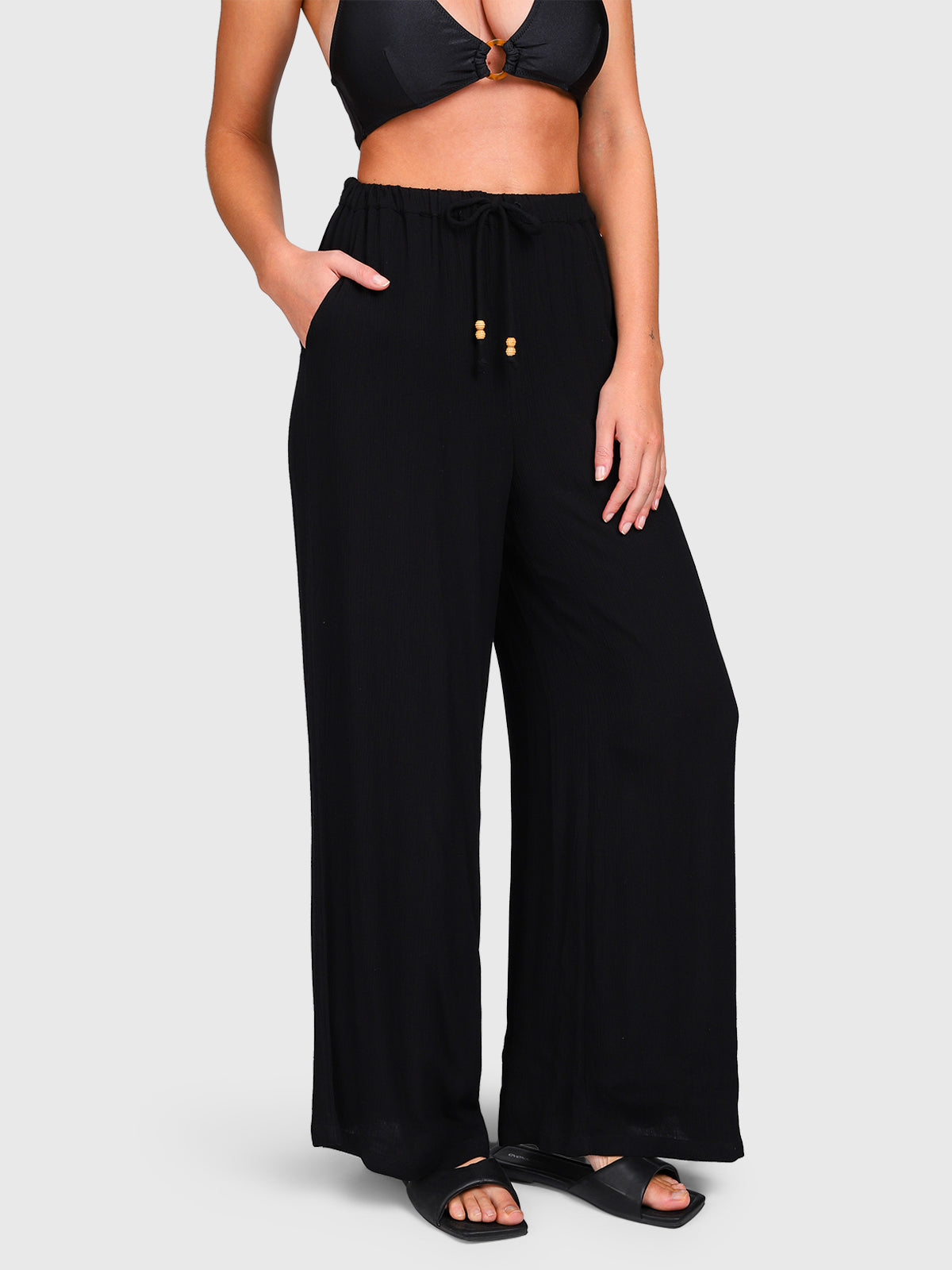 brunotti-pantella-hose-damen-sommerhose-schwarz-wide-leg image 3