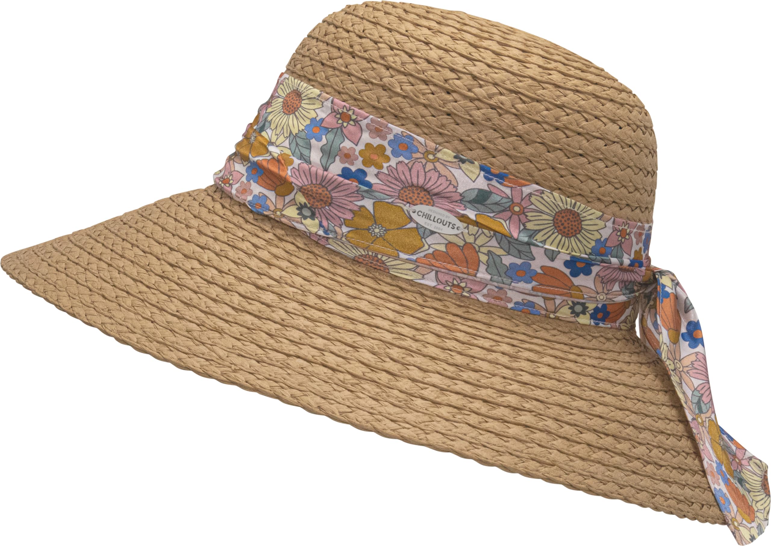 chillouts-kalamata-hat-sonnenhut-brown-s-m-blumenband image 3