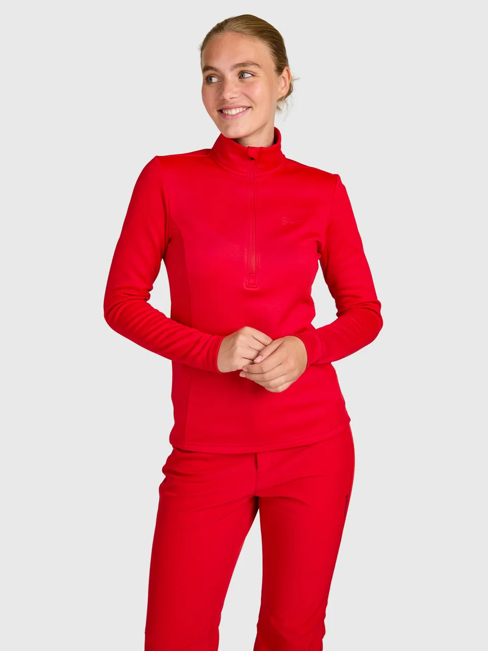 brunotti-heronne-damen-fleece-true-red-halbzip image 1