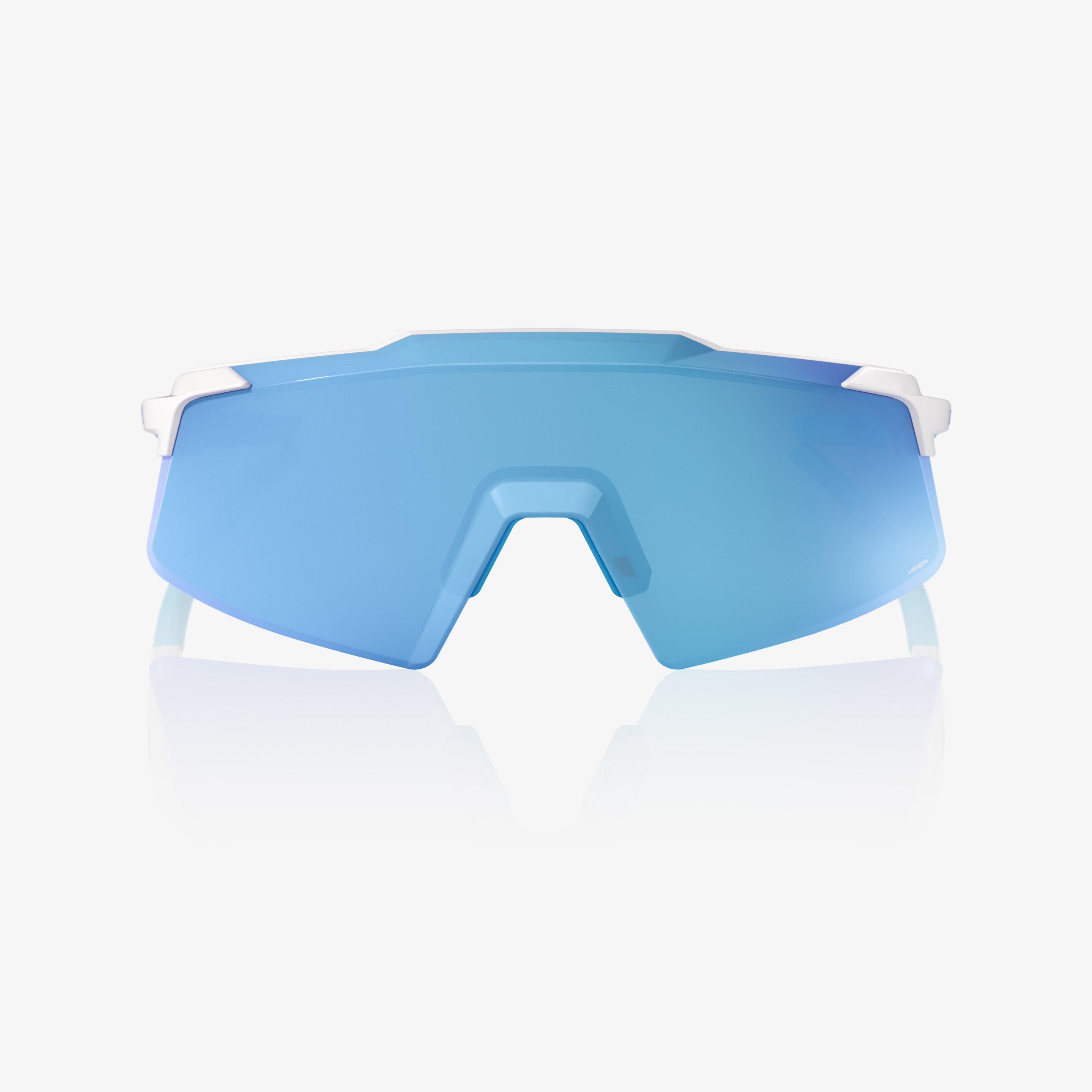 100-aerocraft-matte-white-sonnenbrille-hiper-blue-mirror image 2
