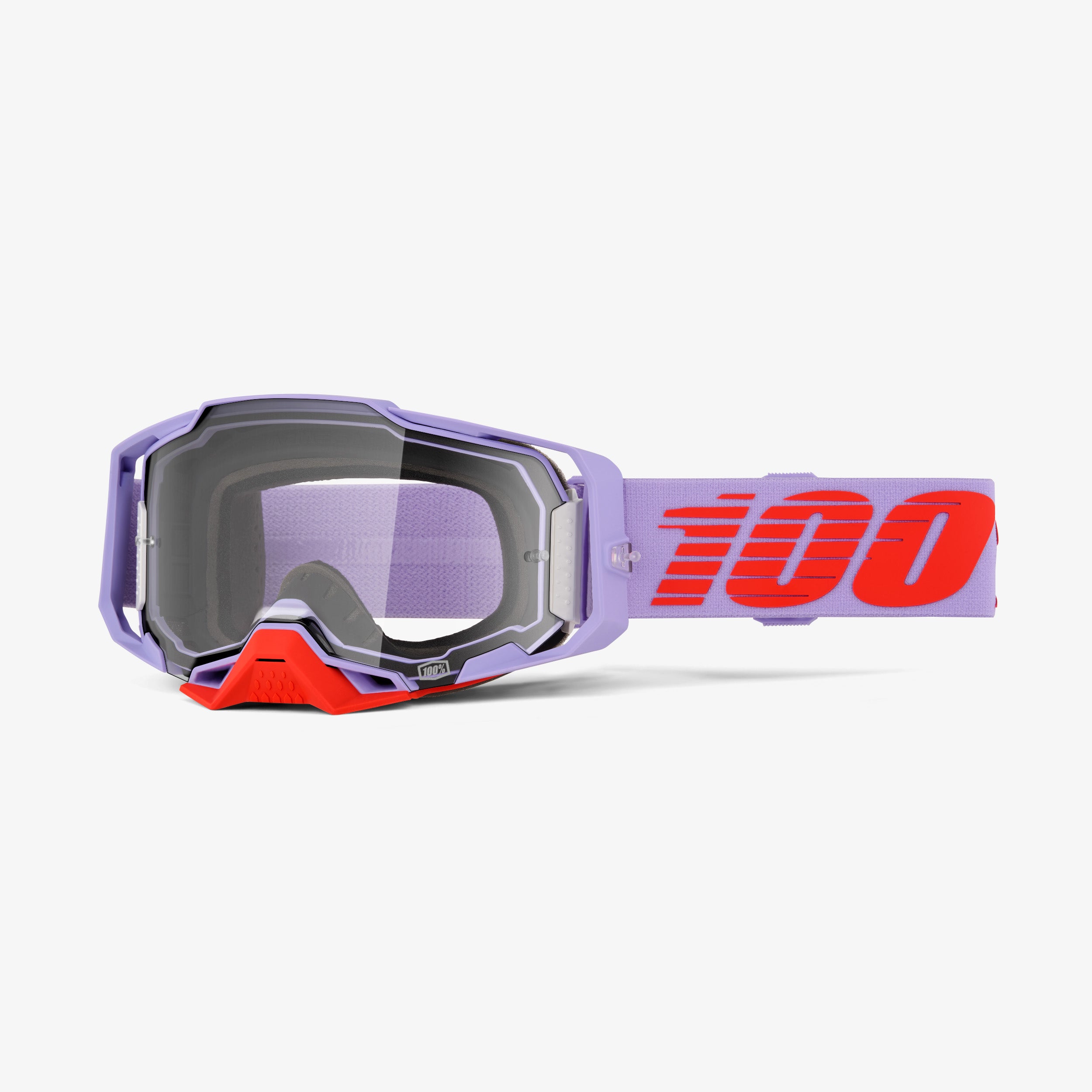 100-armega-fausto-motorradbrille-rot-mit-clear-glas image 2