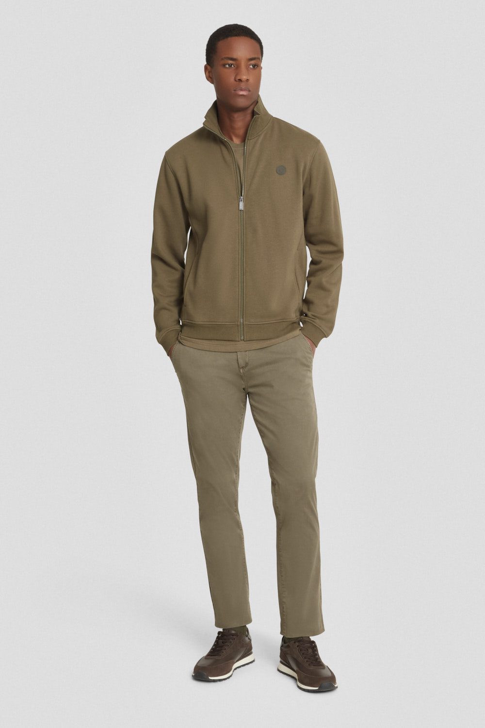ciesse-felpe-sweatjacke-herren-gr-n-baumwolle-mit-zip image 2