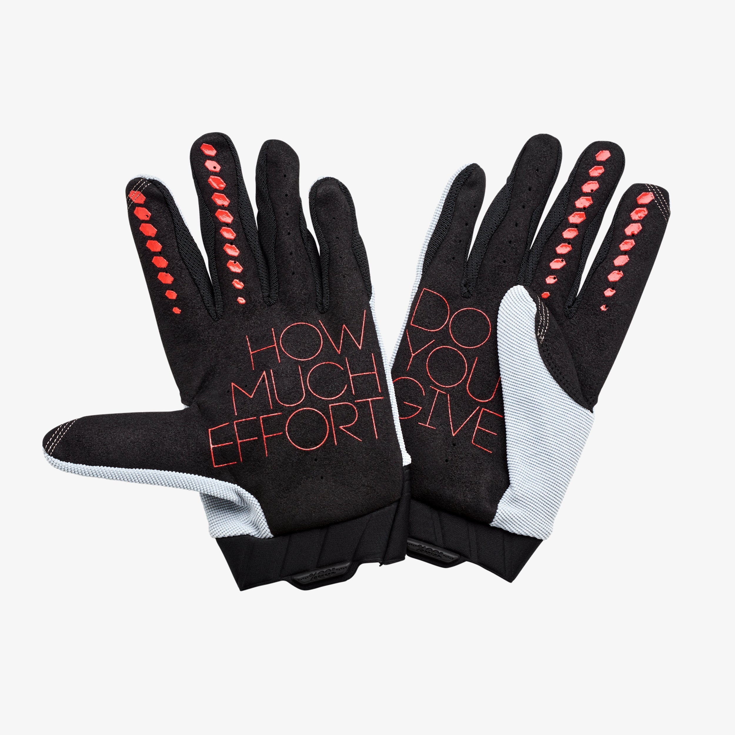 100-geomatic-handschuhe-grey-racer-red-mtb-touch image 2