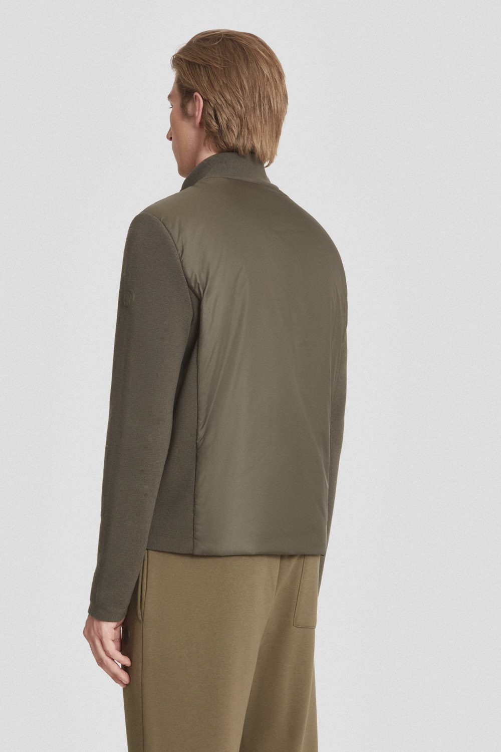ciesse-leichte-jacke-herren-oliv-strick-rmel image 4