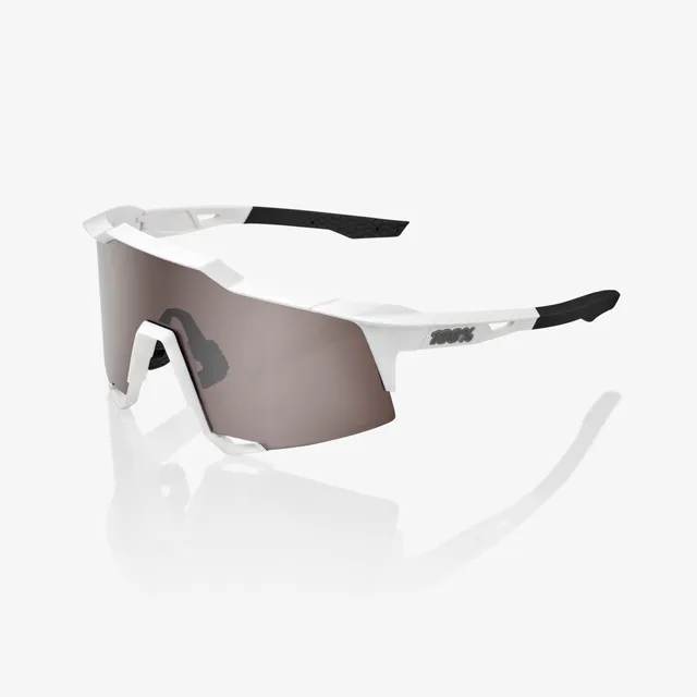 100percent-speedcraft-matte-white-sportbrille-hiper-silver-mirror image 1