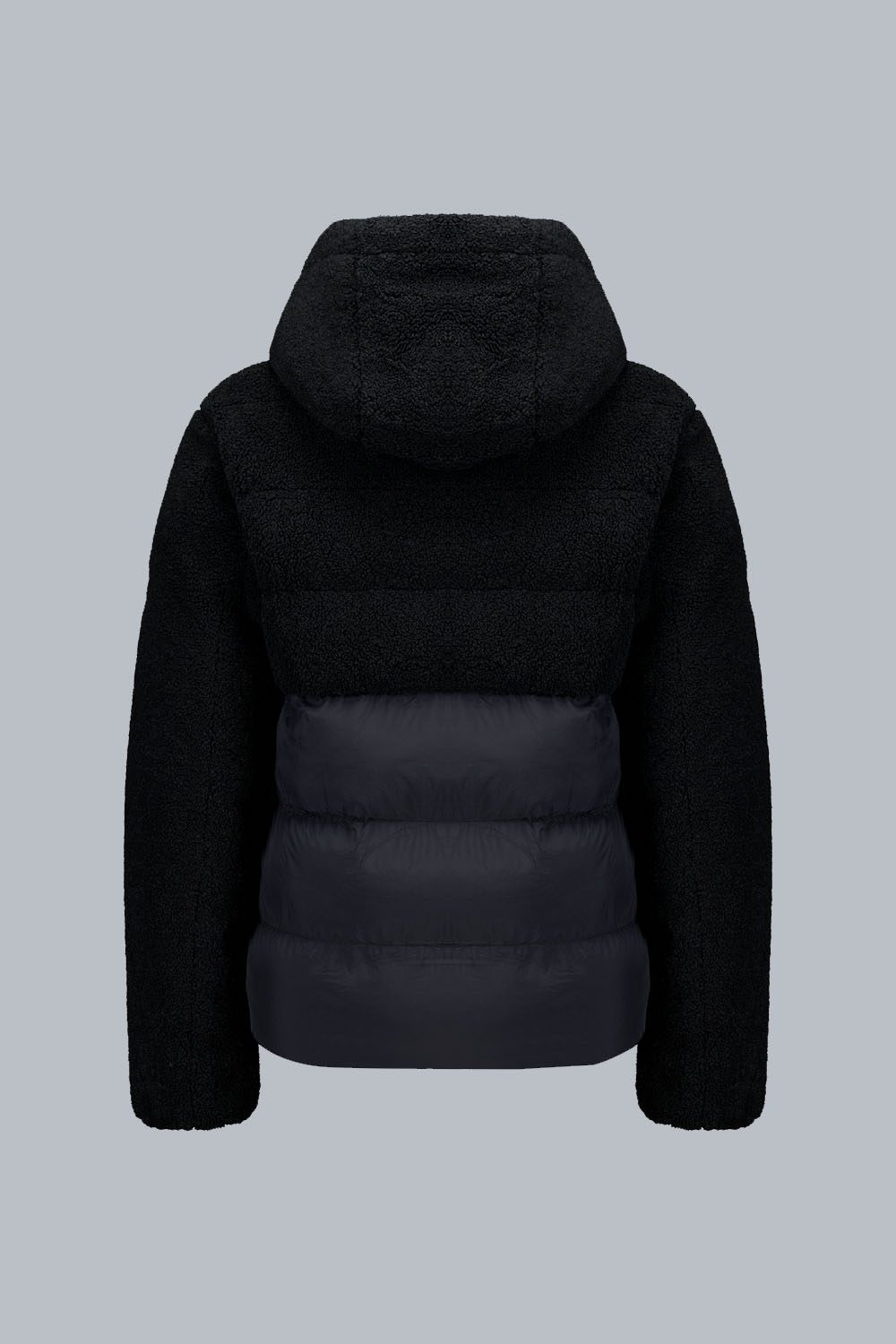 ciesse-piumini-bonilla-daunenjacke-schwarz-teddy-hybrid-kapuze image 2