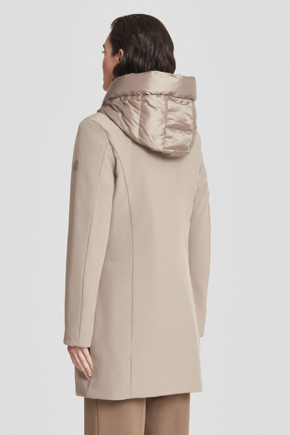 ciesse-outdoor-winterjacke-beige-lang-daunen-softshell image 3