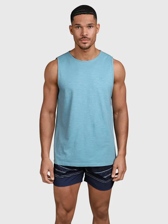 brunotti-malaku-slub-singlet-tank-top-herren-adriatic-blue-baumwolle image 1