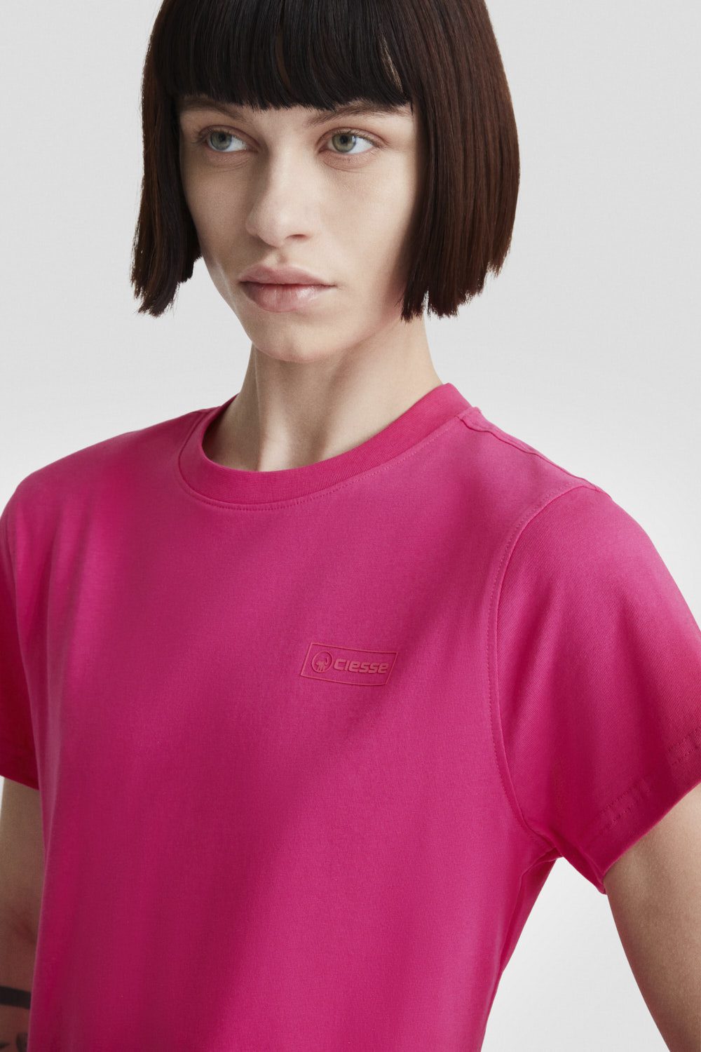 ciesse-t-shirt-fuchsia-rundhals-baumwolle-logo image 6
