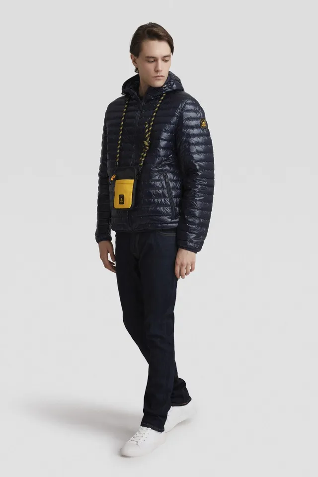 ciesse-piumini-daunenjacke-blau-gl-nzend-kapuze-echt-daune image 1