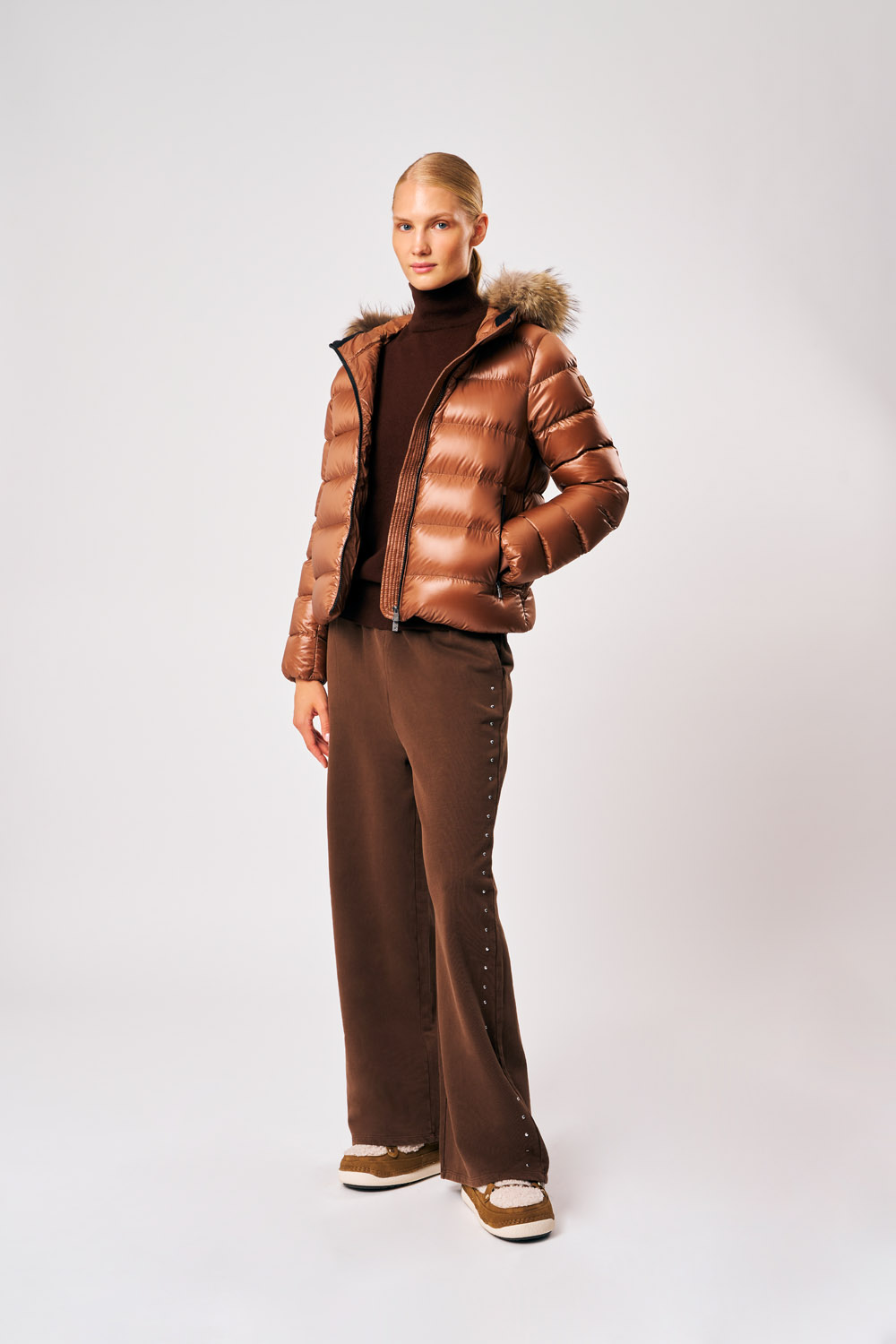 ciesse-outdoor-lia-real-fur-damen-winterjacke-hellbraun-pelz image 2