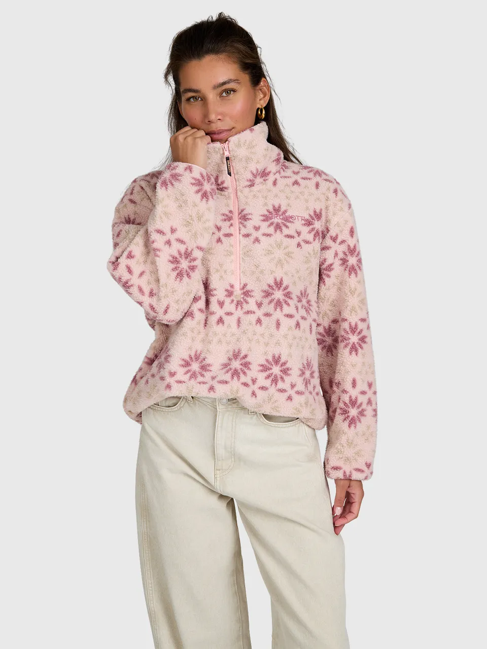 brunotti-rezan-women-urban-fleece-damen-sepia-rose-lockerer-fit image 1