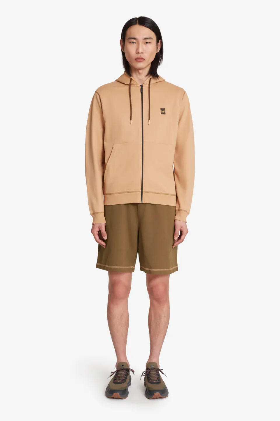 ciesse-kurt-herren-hoodie-beige-kapuzenpullover-baumwolle image 1