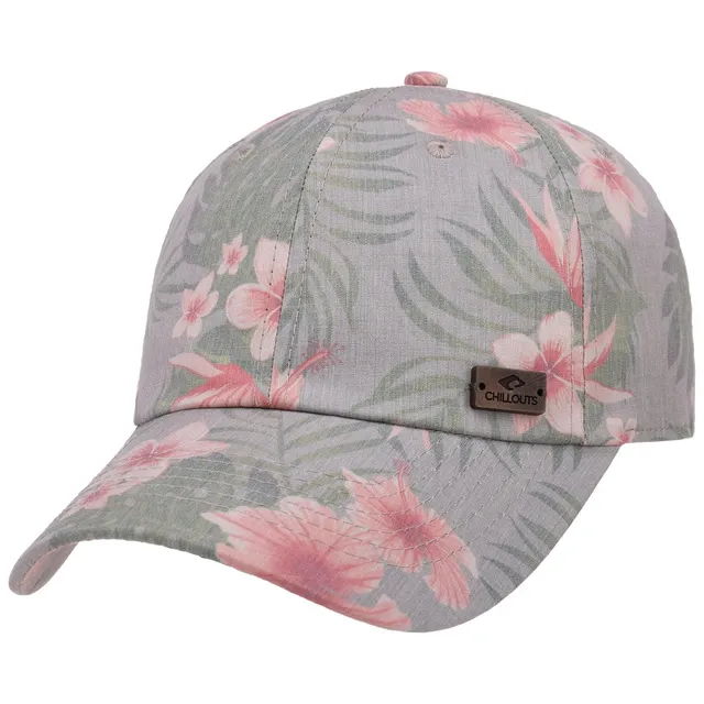 chillouts-waimea-beach-flowers-basecap-grey-salmon image 1