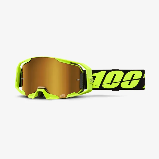100-armatic-goggle-neon-yellow-mirror-true-gold-clear image 1