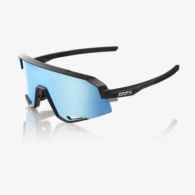 100-slendale-sonnenbrille-matte-black-hiper-blue-mirror image 1