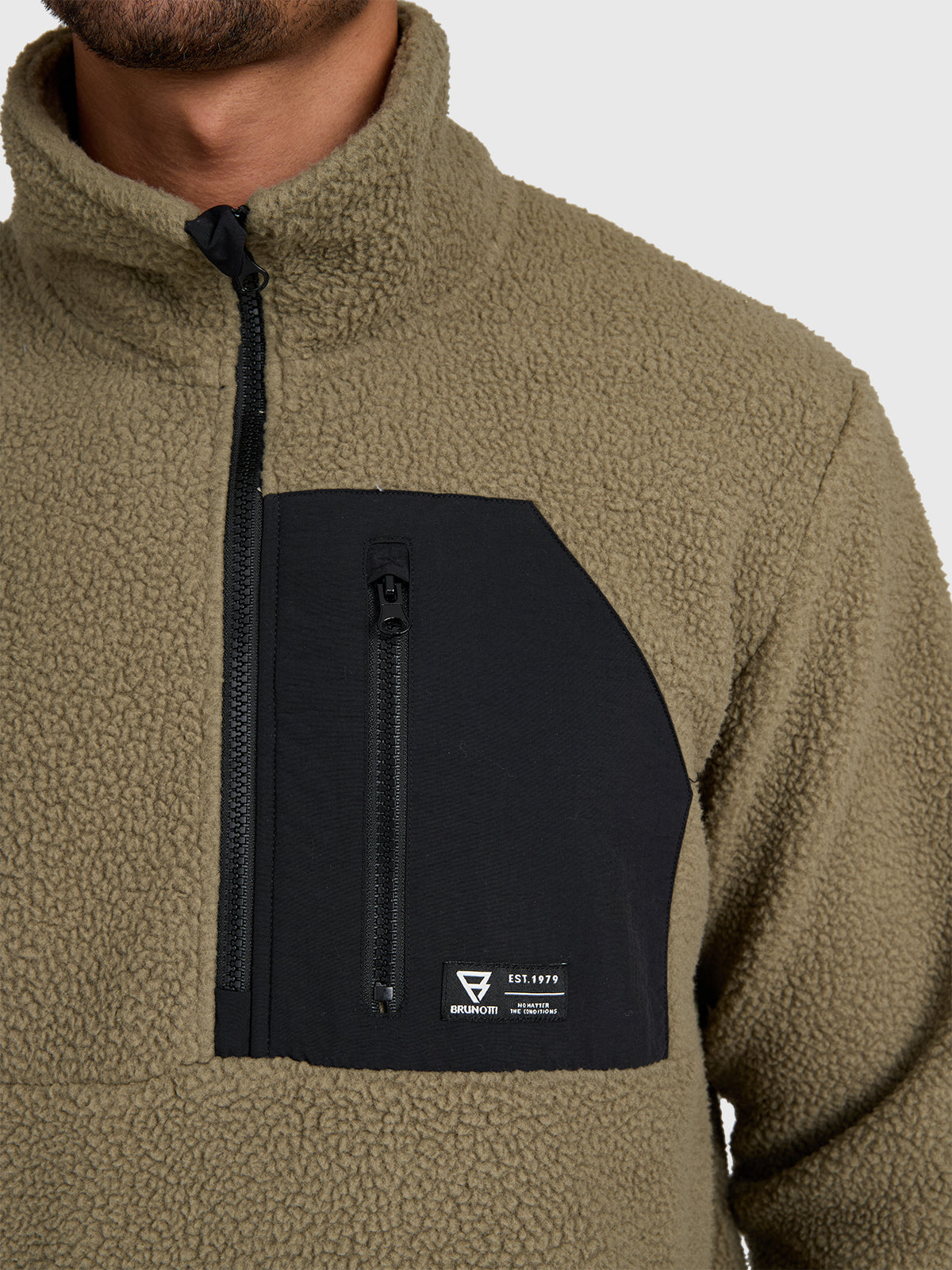 brunotti-kelstyn-herren-fleecejacke-dunkelgr-n-polyester image 6