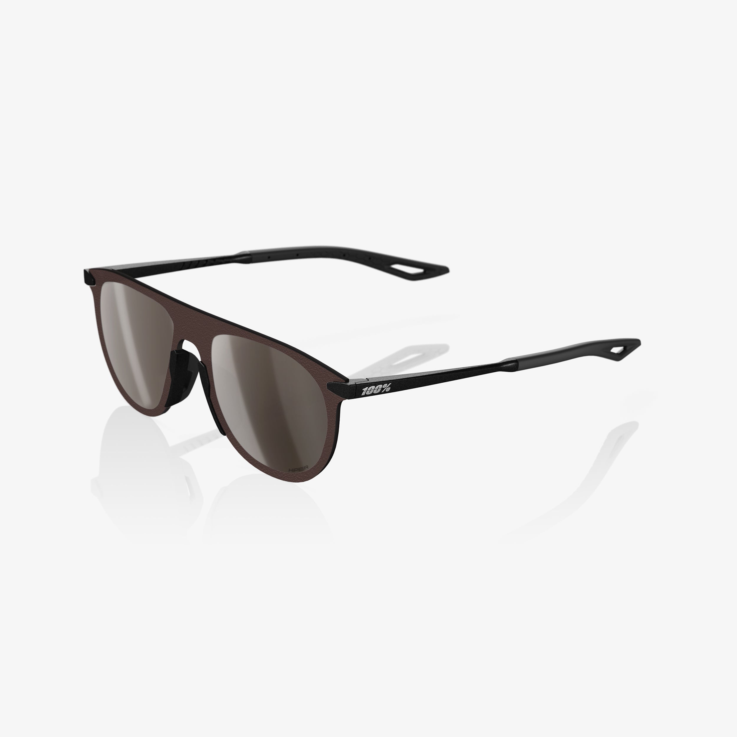 100percent-legere-coil-sonnenbrille-matte-black-silver-mirror image 1