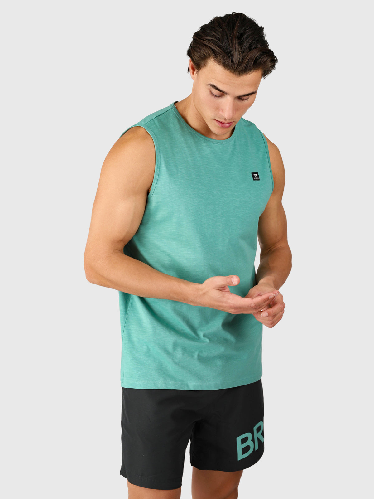 brunotti-malaku-slub-herren-tanktop-l-bottle-green image 3