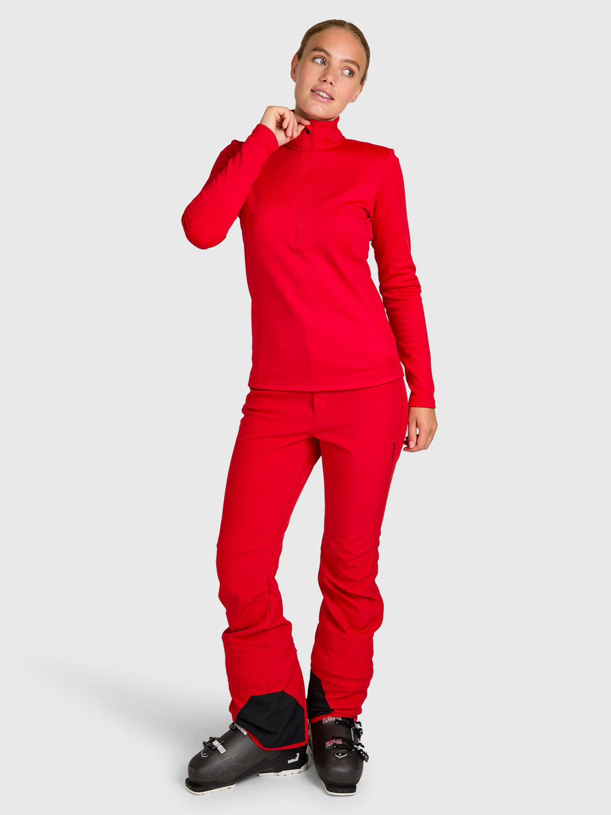 brunotti-heronne-damen-fleece-true-red-halbzip image 5