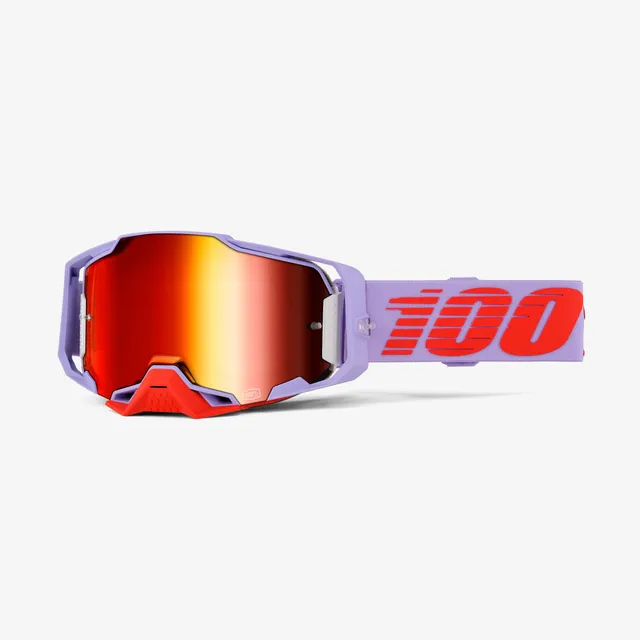 100-armega-fausto-motorradbrille-rot-mit-clear-glas image 1