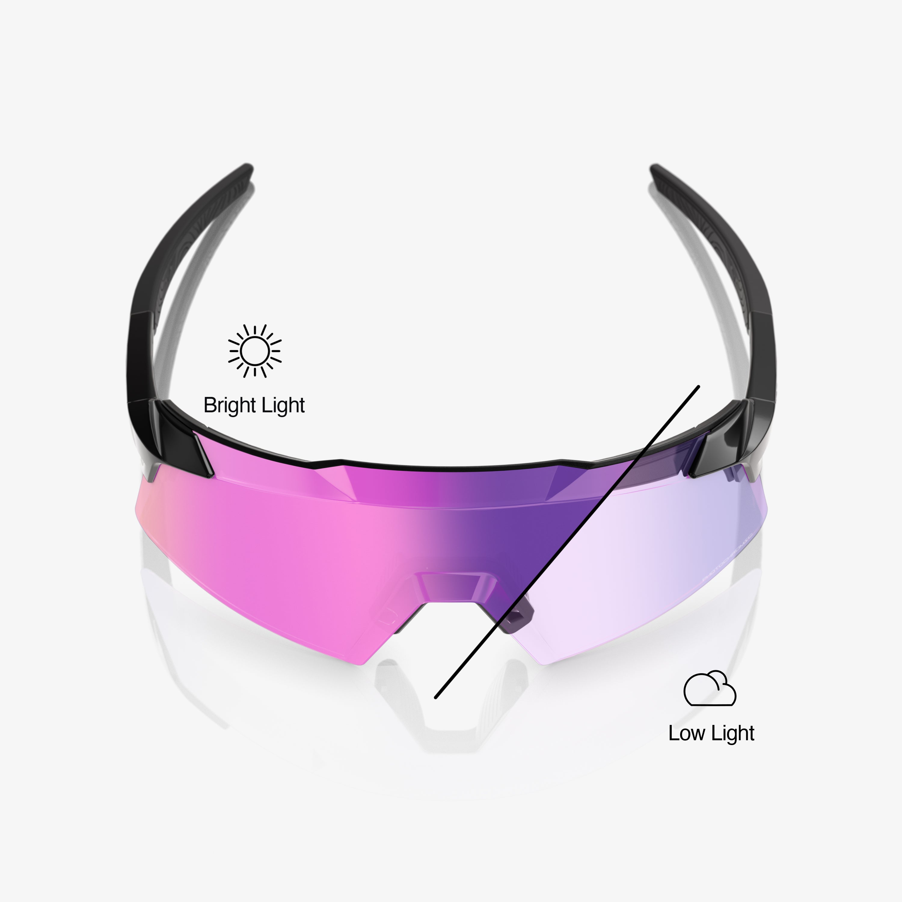 100-aerocraft-sonnenbrille-gloss-black-purple-mirror-photochromic image 4