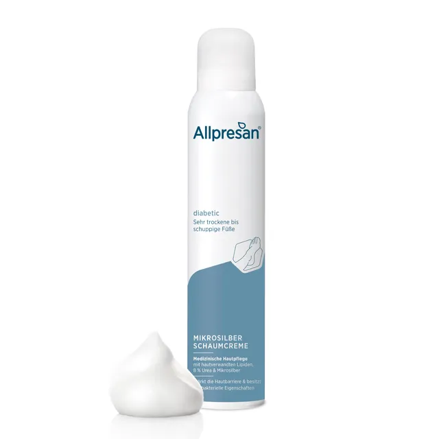 allpresan-diabetic-mikrosilber-schaumcreme-fu-creme-200-ml-urea image 1