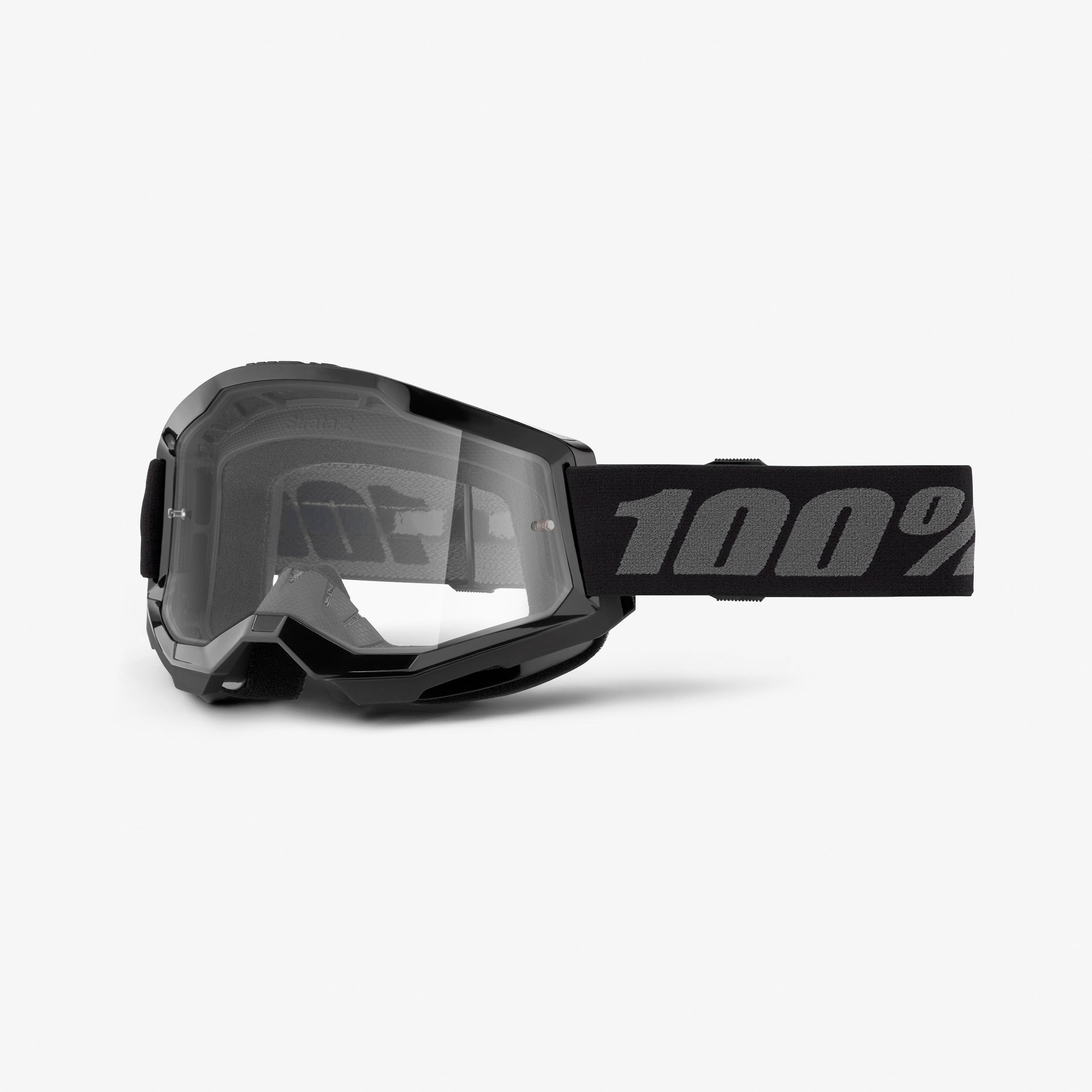 100-strata-2-goggle-black-motorradbrille-clear image 2