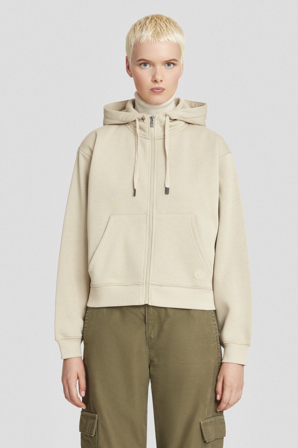 ciesse-outdoor-kapuzenjacke-beige-hoodie-baumwollmix image 1