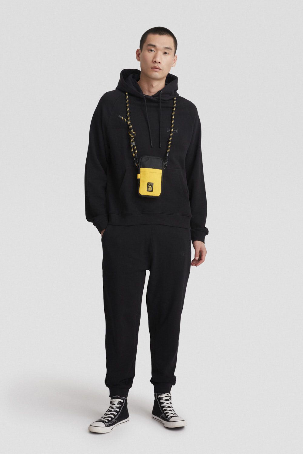 ciesse-outdoor-felpe-hoodie-schwarz-baumwolle-kapuze image 1
