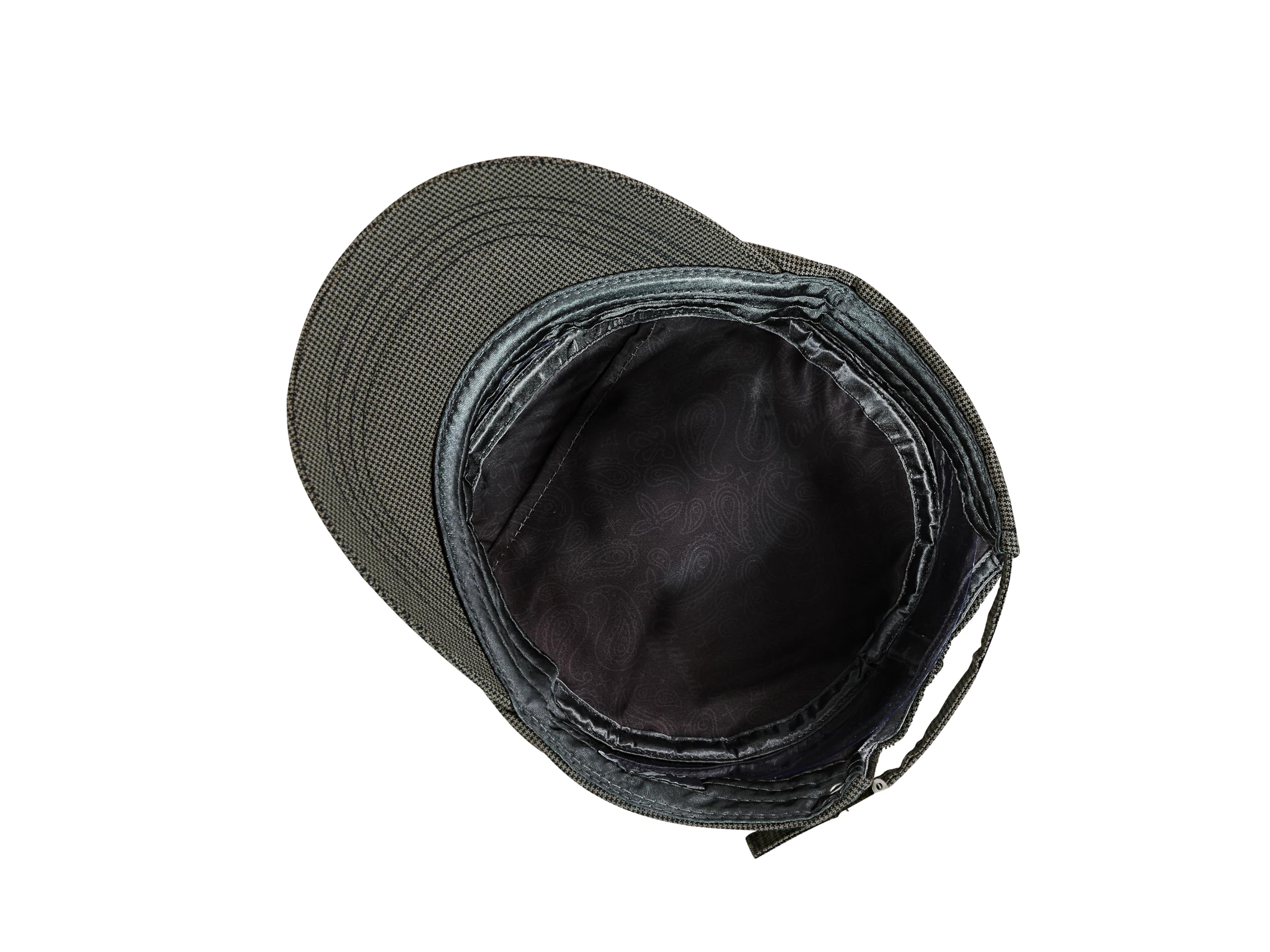 chillouts-heraklion-army-cap-grey-black-check-baumwolle image 5
