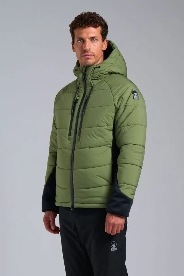 ciesse-piumini-raiser-daunenjacke-gr-n-mit-kapuze-primaloft image 1