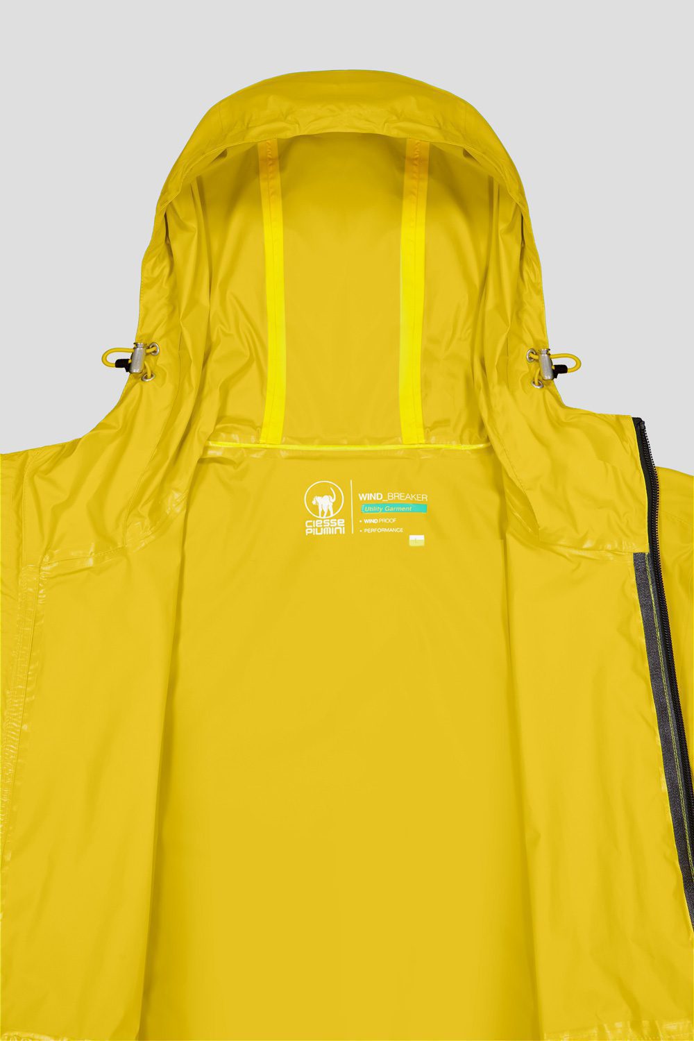 ciesse-outdoor-windbreaker-regenjacke-gelb-mit-kapuze image 7