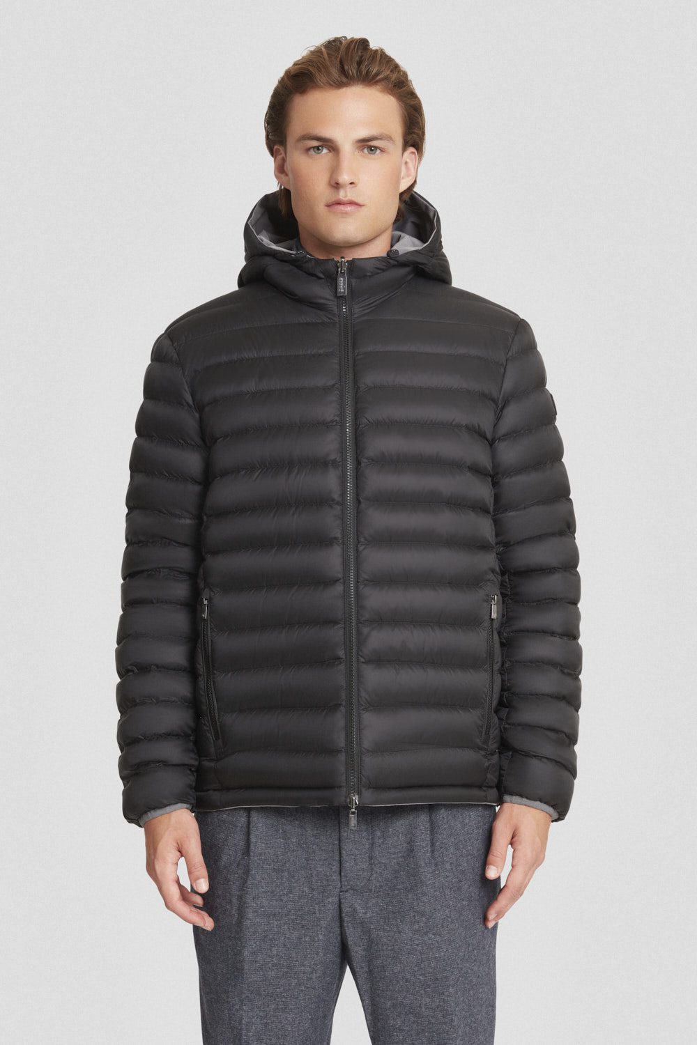ciesse-piumini-daunenjacke-kurz-grau-reversibel image 2