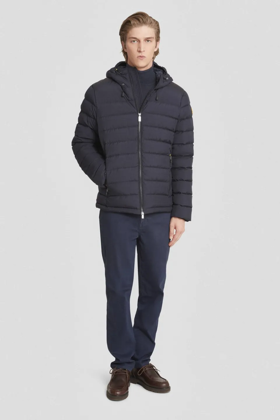 ciesse-piumini-daunenjacke-kurz-blau-mit-kapuze image 1