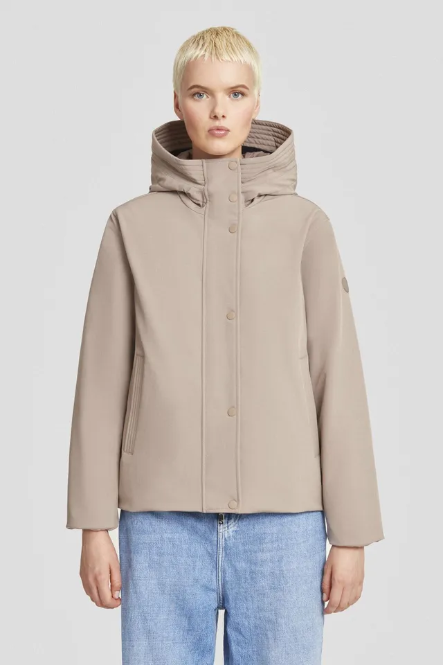 ciesse-outdoor-softshelljacke-beige-kurz-box-fit-kapuze image 1