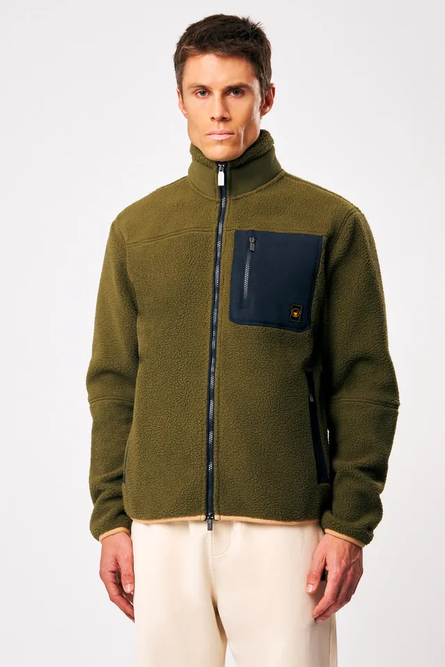 ciesse-lionel-teddyjacke-herren-gr-n-regular-reiverschluss image 1